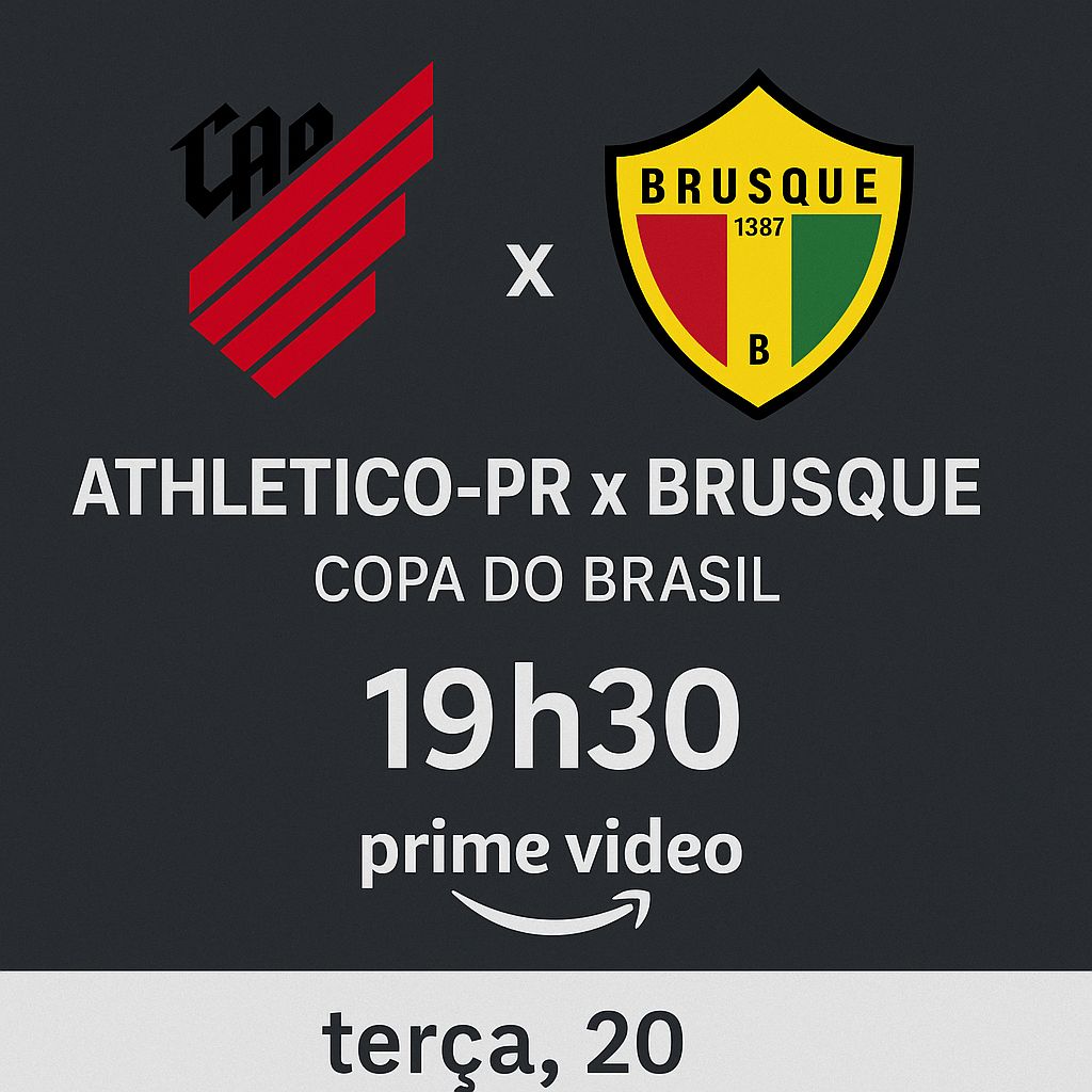 Athletico-PR x Brusque: onde assistir ao vivo, horário e escalações do jogo de volta da Copa do Brasil - Athletico-PR x Brusque
