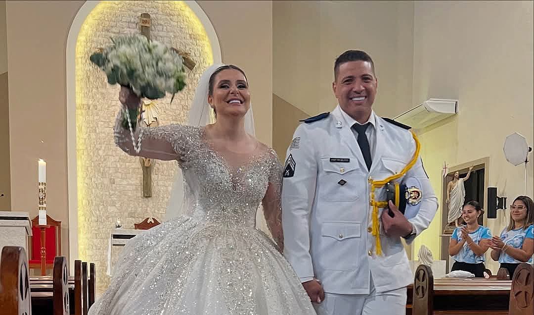 Jéssica e Vinicius oficializam união com festa inesquecível em Andradina - Jéssica e Vinicius celebraram seu casamento neste sábado (3)