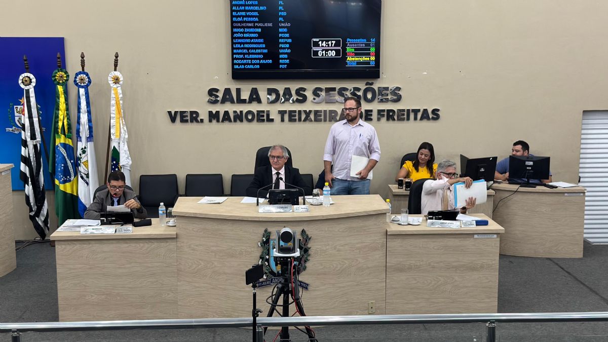 Vereadores de Andradina debatem proibição de shows com apologia ao crime - Sessão da Câmara de Andradina 