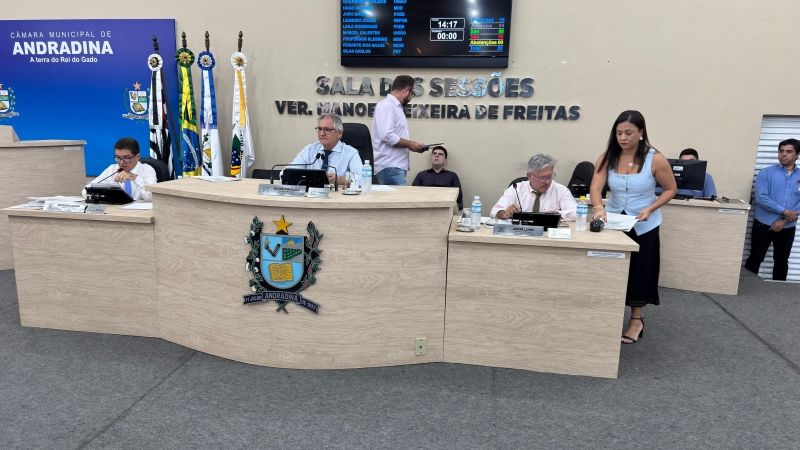 Câmara de Andradina aprova todos projetos na 14ª sessão - Sessão em Andradina