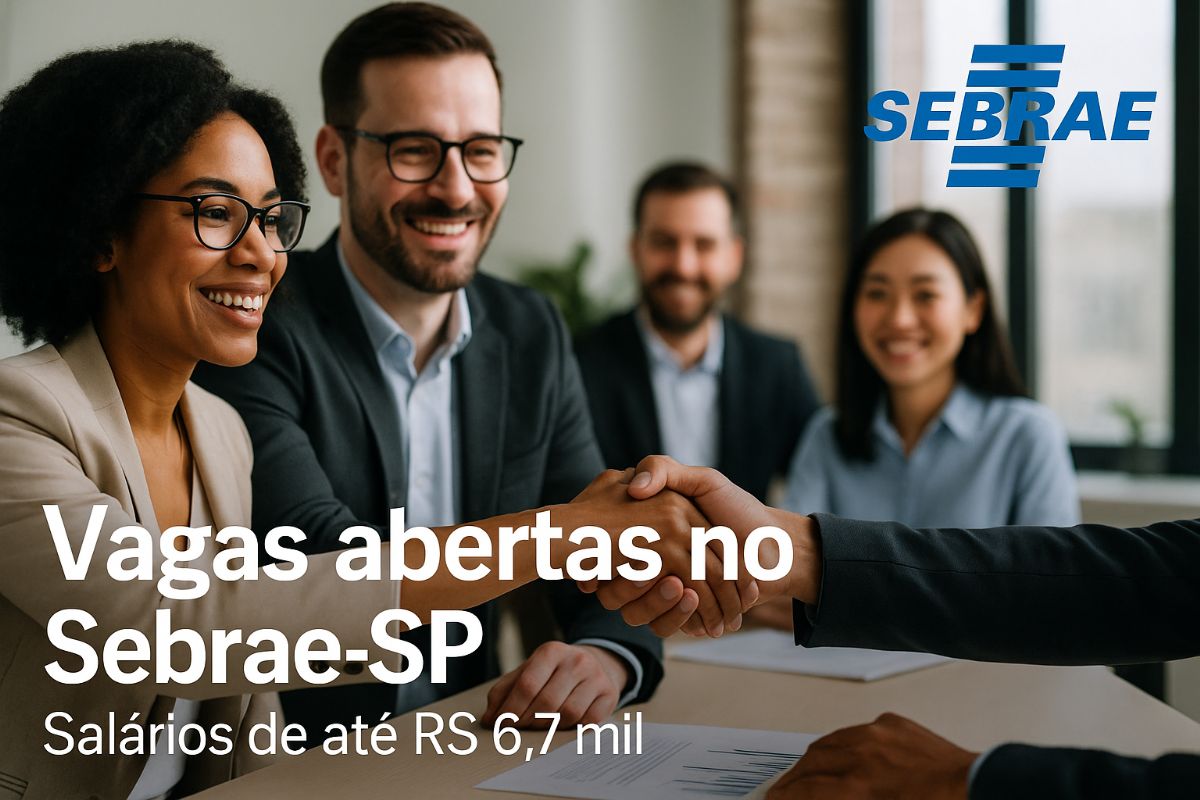 Sebrae-SP abre inscrições para vagas de analista com salários de até R$ 6,7 mil - Vagas para São Paulo, Presidente Prudente, Araraquara, Barretos e Grande ABC