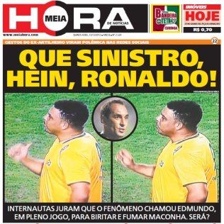 Jornal destaca vídeo em que Ronaldo chama Edmundo para 'apertar unzinho' - 